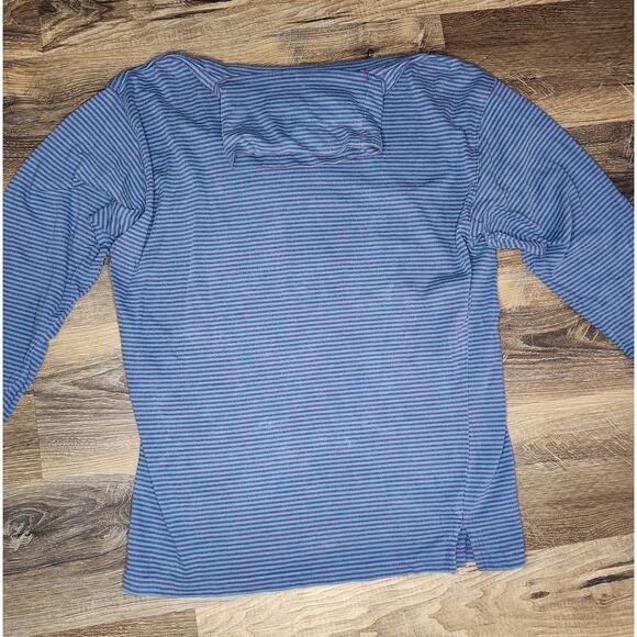 Vintage 80s Eddie Bauer Striped Cotton Turtleneck Shirt – Made in Singapore Sz L - Picture 12 of 15